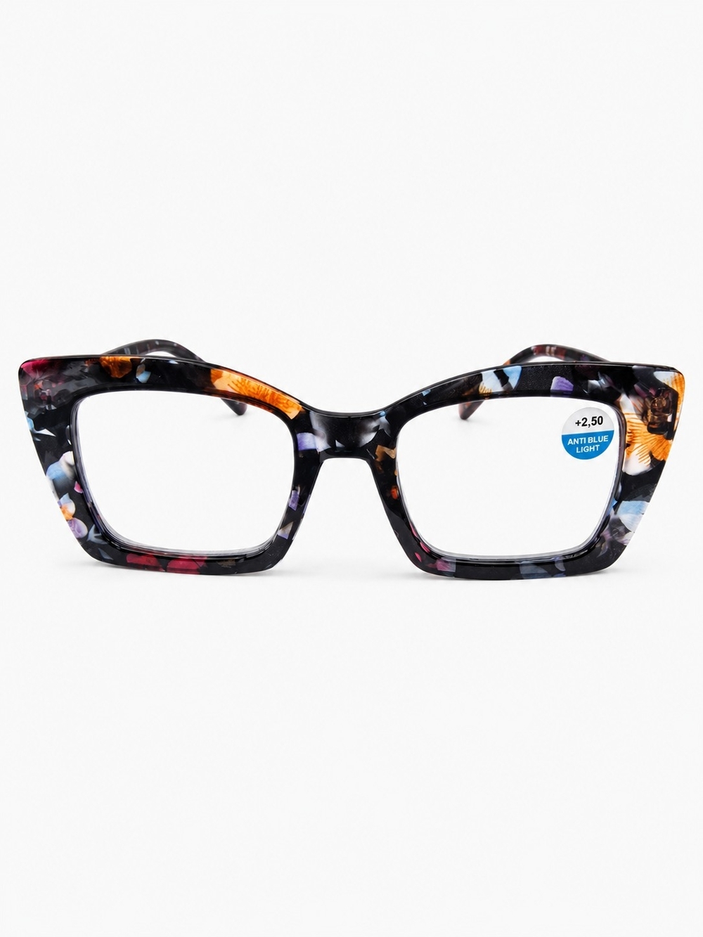 Women’s Floral Cat-Eye Reading Glasses with Blue Light Filter - Multi